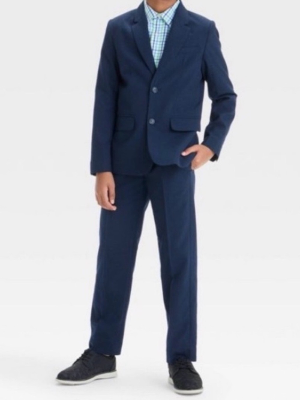 Cat & Jack Boys' Navy Two-Piece Suit Set - Size 12
